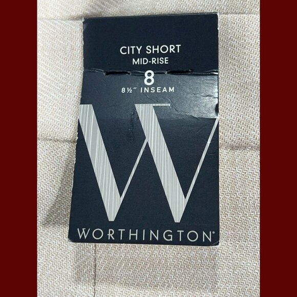 Worthington - Women's Mid-Rise 8.5" Inseam City Short - Beige - 8 - Picture 9 of 14